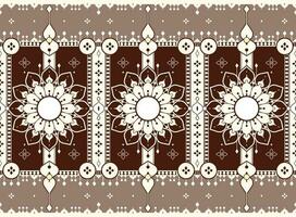 geometric and mandala ethnic fabric pattern for cloth carpet wallpaper background wrapping etc. vector