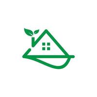 Green house logo design with simple and modern vector