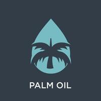 Palm oil logo design template with creative concept vector