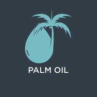 Palm oil logo design template with creative concept vector