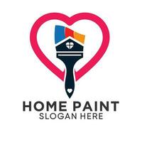 hogar pintar logo con moderno estilo prima y editable vector