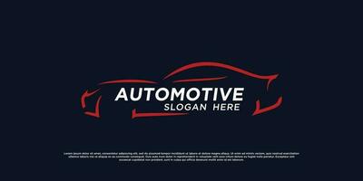 Automotive logo with creative car shape design vector