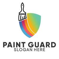 Paint logo with modern style premium and editable vector