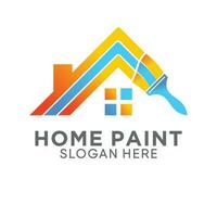 home Paint logo with modern style premium and editable vector