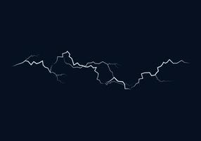 Lightning flash bolt. Thunderbolt on dark background. Vector