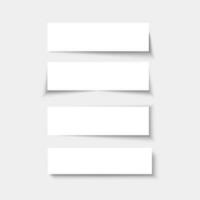 Set of Banners with shadows. Empty rectangle panels with shade. Vector