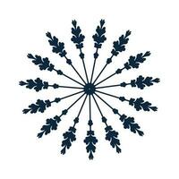 Blue snowflake on a white background. Clipart, icon, minimalism illustration, vector