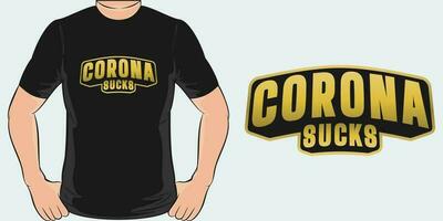 corona apesta, covid-19 citar camiseta diseño. vector