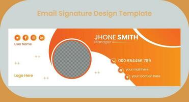 E-mail Signature Design. vector
