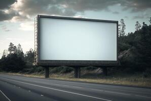 Outdoor billboard mockup, outdoor outdoor advertising poster. photo