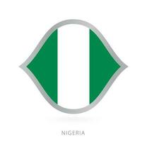Nigeria nacional equipo bandera en estilo para internacional baloncesto competiciones vector