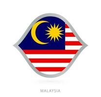 Malaysia national team flag in style for international basketball competitions. vector