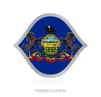 Pensilvania nacional equipo bandera en estilo para internacional baloncesto competiciones vector