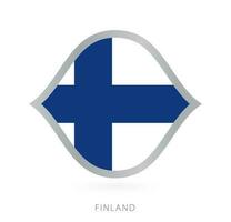 Finland national team flag in style for international basketball competitions. vector