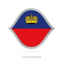 Liechtenstein national team flag in style for international basketball competitions. vector