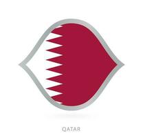 Qatar national team flag in style for international basketball competitions. vector