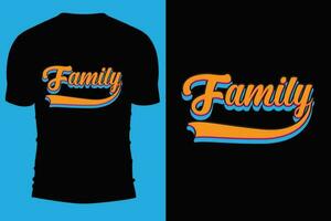 tipografía t camisa diseño. familia miembros vector