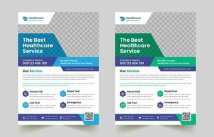 Creative Medical healthcare flyer template vector