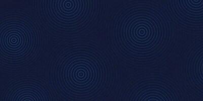 Abstract futuristic backdrop with blue neon halftone circles. Glowing lines circle. Hi-tech technology concept. Horizontal banner template. Vector illustration