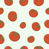 Tomato seamless vector pattern. Vegetable background