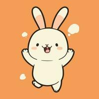 linda Conejo conejito dibujos animados caracteres vector ilustración eps 10