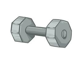 Grayscale colored dumbbell sport muscle building tool vector illustration isolated on horizontal white background