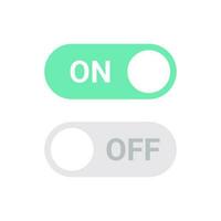 On and Off Toggle switch button vector