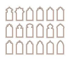 Islamic window vector isolated on white background
