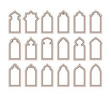 Islamic window vector isolated on white background