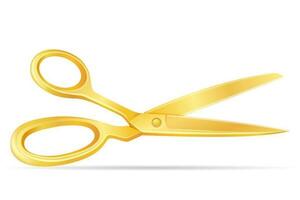 metal scissors for tailor or barber stationery equipment vector illustration isolated on white background