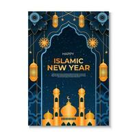 Islamic New Year Poster vector