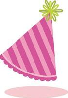 Simple icon of birthday hat vector