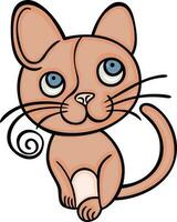 Funny cat isolated on white vector