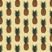 Pineapple tropical fruit  seamless pattern design vector