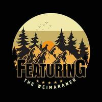 mountain t shirt design vector