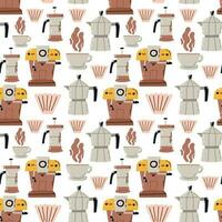 Coffee device maker surface pattern vector