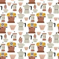 Coffee device maker surface pattern vector