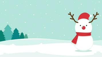 Snowman vector. Snowman character design. Christmas poster. wallpaper. free space for text. vector