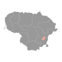 Vilnius map, administrative division of Lithuania. Vector illustration.