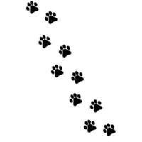 Paws walking animal dog cat vector