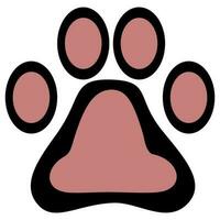 Paws walking animal dog cat vector