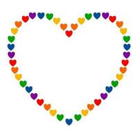 Colorful heart frame vector