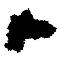 Panevezys county map, administrative division of Lithuania. Vector illustration.