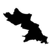 Valka district map, administrative division of Latvia. Vector illustration.