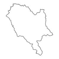 Gjirokaster county map, administrative subdivisions of Albania. Vector illustration.