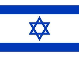 Israel flag, official colors and proportion. Vector illustration.