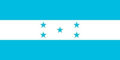 Honduras flag, official colors and proportion. Vector illustration.
