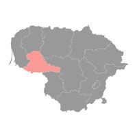 taura condado mapa, administrativo división de Lituania. vector ilustración.