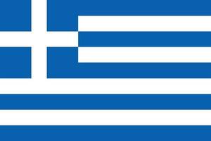 Greece flag, official colors and proportion. Vector illustration.