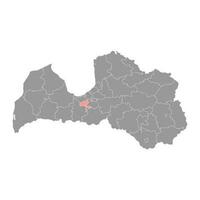 Olaine Municipality map, administrative division of Latvia. Vector illustration.